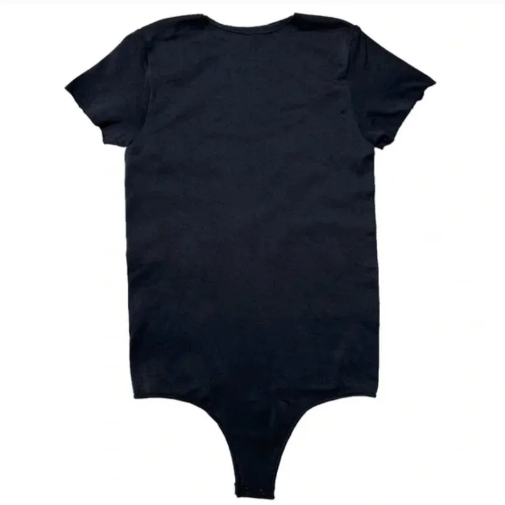 Skims Short Sleeve Seamless Essential Bodysuit‎ Onyx 4X/5X